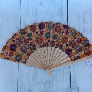 Cork Hand Fan, Portuguese Travel, Vegan Ecofriendly, Gift Ideas, Classic, Romantic,  Sustainability, Women Perfect Summer Decor, Boho Chic