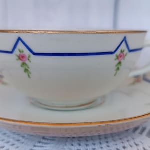 Hand Painted Vintage 1947 Antique Portuguese Vista Alegre Portugal Tea Cup