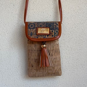 Monedero de corcho, bandolera, mujer, portugués, vegano, ecológico, para celular, billetera, mamá, perfecto, regalo, ella, bandolera, bohemio, elegante, chic
