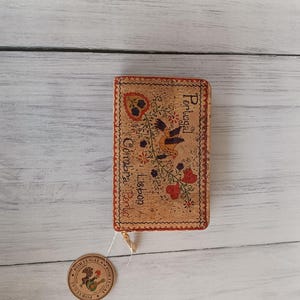 Portefeuille de voyage en liège, végétalien et écologique, grand porte-monnaie avec porte-cartes, poche zippée pour la monnaie, idées cadeaux chics et fantaisie pour femmes
