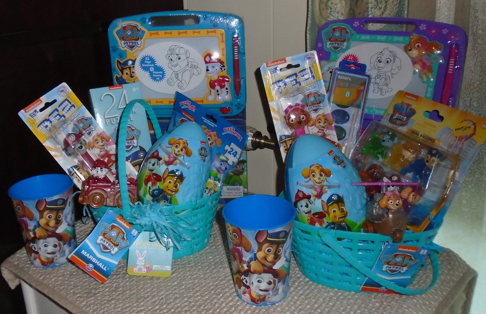 Paw Patrol Themed Easter Baskets Christmas Hanukkah Kids Etsy