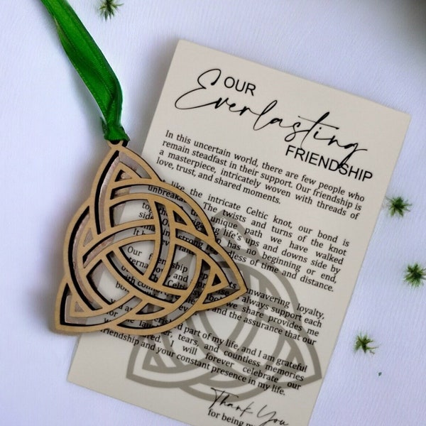 Celtic Knot Friendship Ornament, Friend Gift, BFF, Irish Inspired