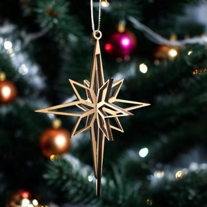 Three Dimensional Bethlehem Star Christmas Ornament, 3D, Star of Bethlehem