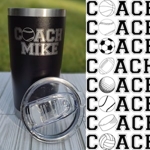 Personalized Coach Tumbler 20oz, Coach Thank You, Coach Appreciation Gift, Custom Coach Mug, Stainless Mug