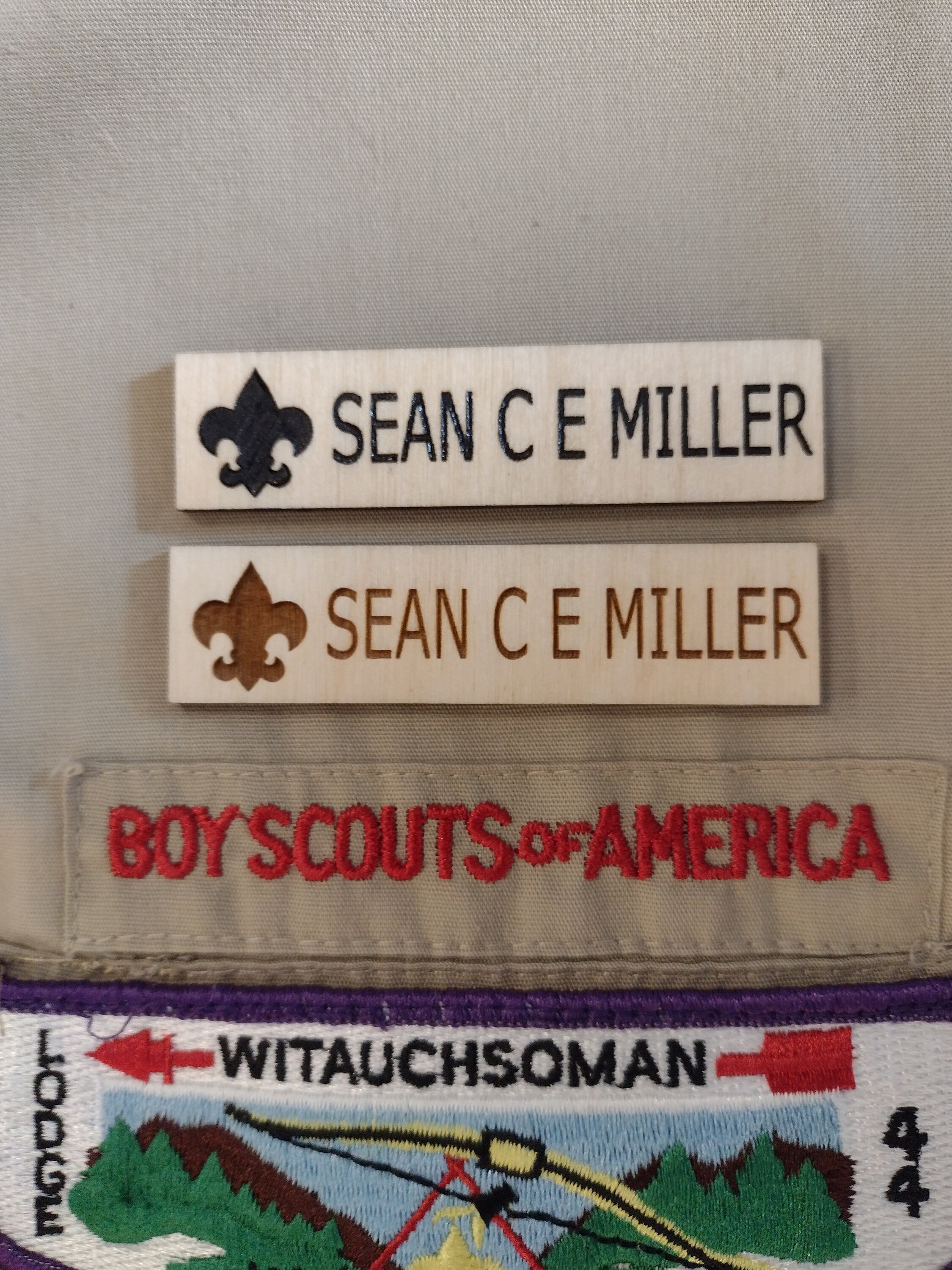 Custom Scouter Scout Nameplate 1-line Boy Scout Name Tag - Etsy
