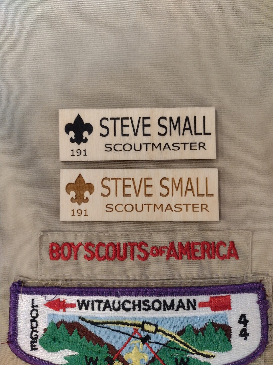 Custom Scouter Scout Nameplate 2-line Boy Scout Name Tag - Etsy