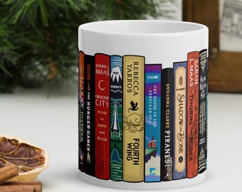 Fantasy Book Lover Mug, Booktok Book Spines, Reading Gift