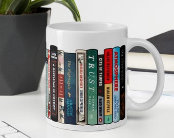 Historical Fiction Book Spine Mug, Book Lover Gift