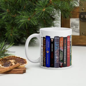 Fantasy Lover Book Mug, Fantasy Book Spines, Bookish Mug, Reading Mug, Book Club Gifts