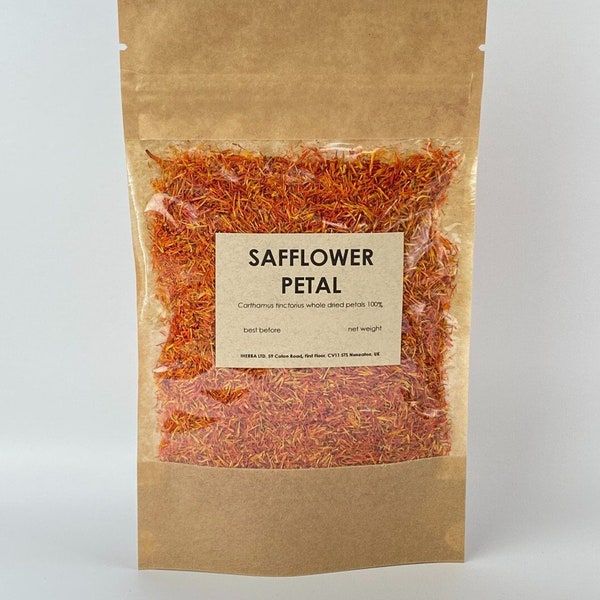Safflower dried petals | Carthamus tinctorius | natural herbal tea krokosz