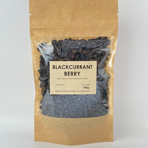 Blackcurrant berries | Ribes nigrum | whole dried black currant fruit 50-200g