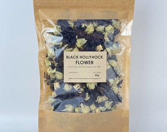 Black hollyhock flower | Alcea rosea nigra | black mallow tea infusion malwa