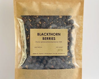 Blackthorn dried berries | Prunus spinosa | whole dried sloe fruits tarnina