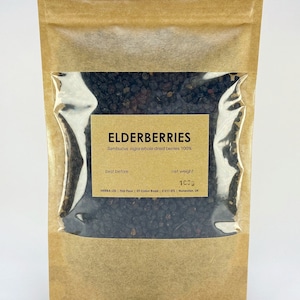 Dried elderberries | Sambucus nigra | whole dried elder berries fruit bez czarny