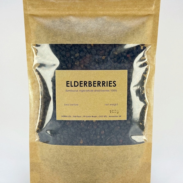 Dried elderberries | Sambucus nigra | whole dried elder berries fruit bez czarny