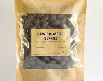 Saw palmetto berries | Serenoa repens | 100% natural whole dried berries 50-100g sabal palm fruits
