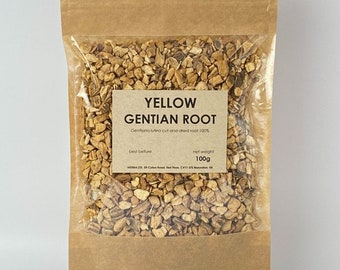 Yellow gentian root | Gentiana lutea | dried herb natural herbal tea goryczka