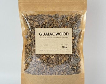 Dried guaiacwood | Guaiacum officinale | roughbark lignum-vitae wood bark pieces