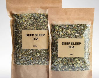 Deep Sleep Tea | handcrafted herbal blend | chamomile, lemon balm, lavender, hops, valerian root