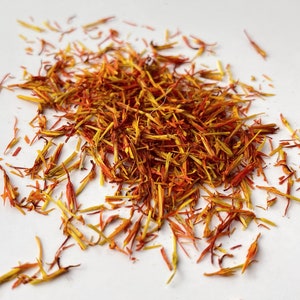 Safflower dried petals Carthamus tinctorius natural herbal tea krokosz image 2