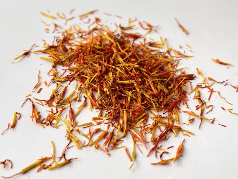 Safflower dried petals Carthamus tinctorius natural herbal tea krokosz image 2