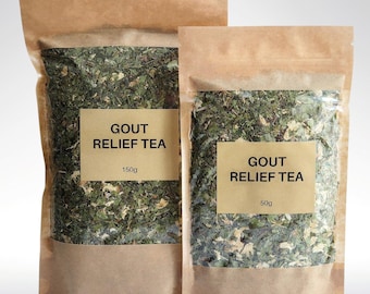 Té para aliviar la gota / mezcla de hierbas artesanales / hierba de San Juan, cardo repollo, flor de acacia negra