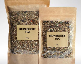 Iron Boost Herbal Tea Blend: Dandelion, Sarsaparilla, Rosehip