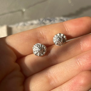 Handmade .925 Recycled Sterling Silver Shell Earrings / Genuine Silver Shell Studs / Jewellery Gifts for her, Gifts for him