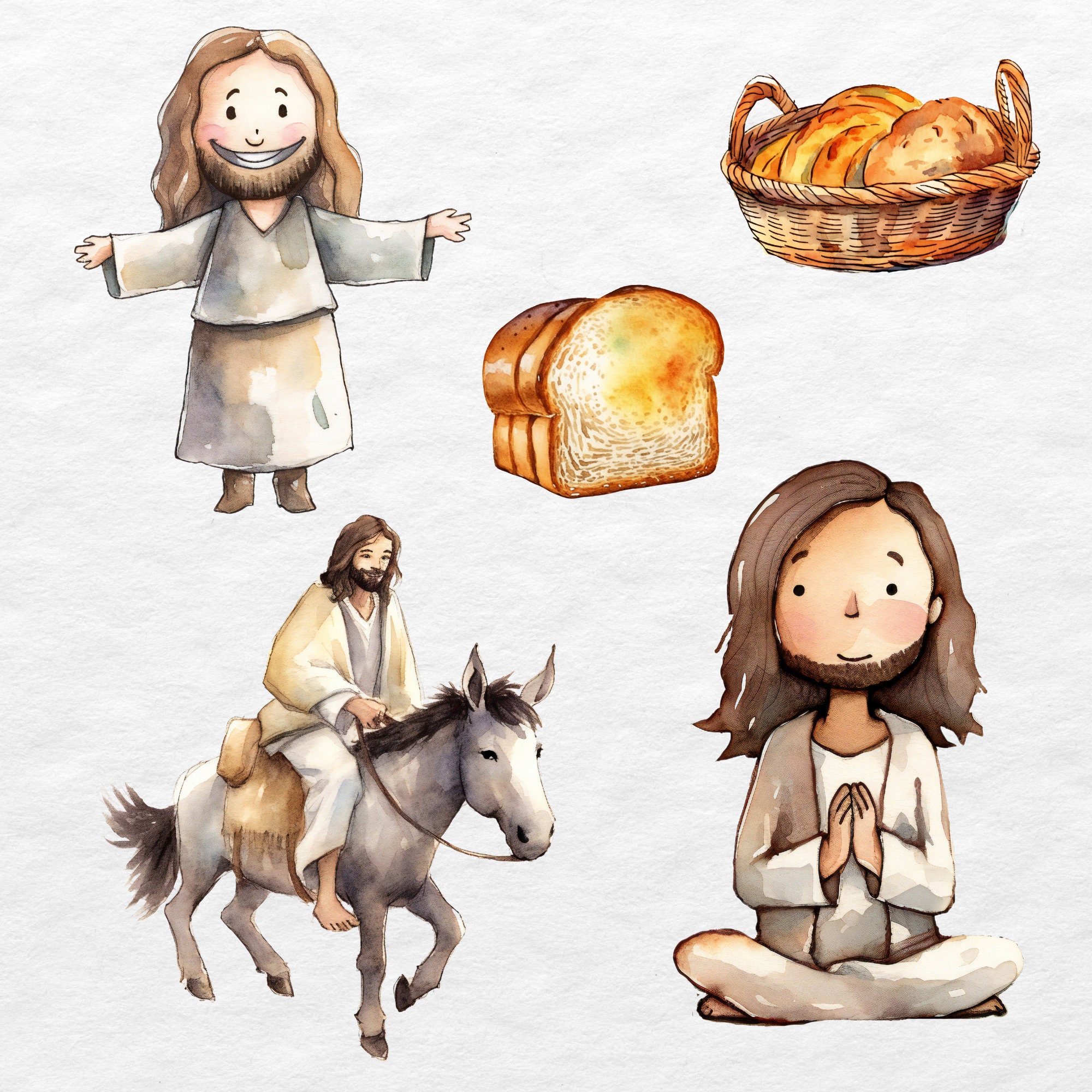 Christian Easter Clipart, Jesus Png | Easter Watercolor | Digital ...
