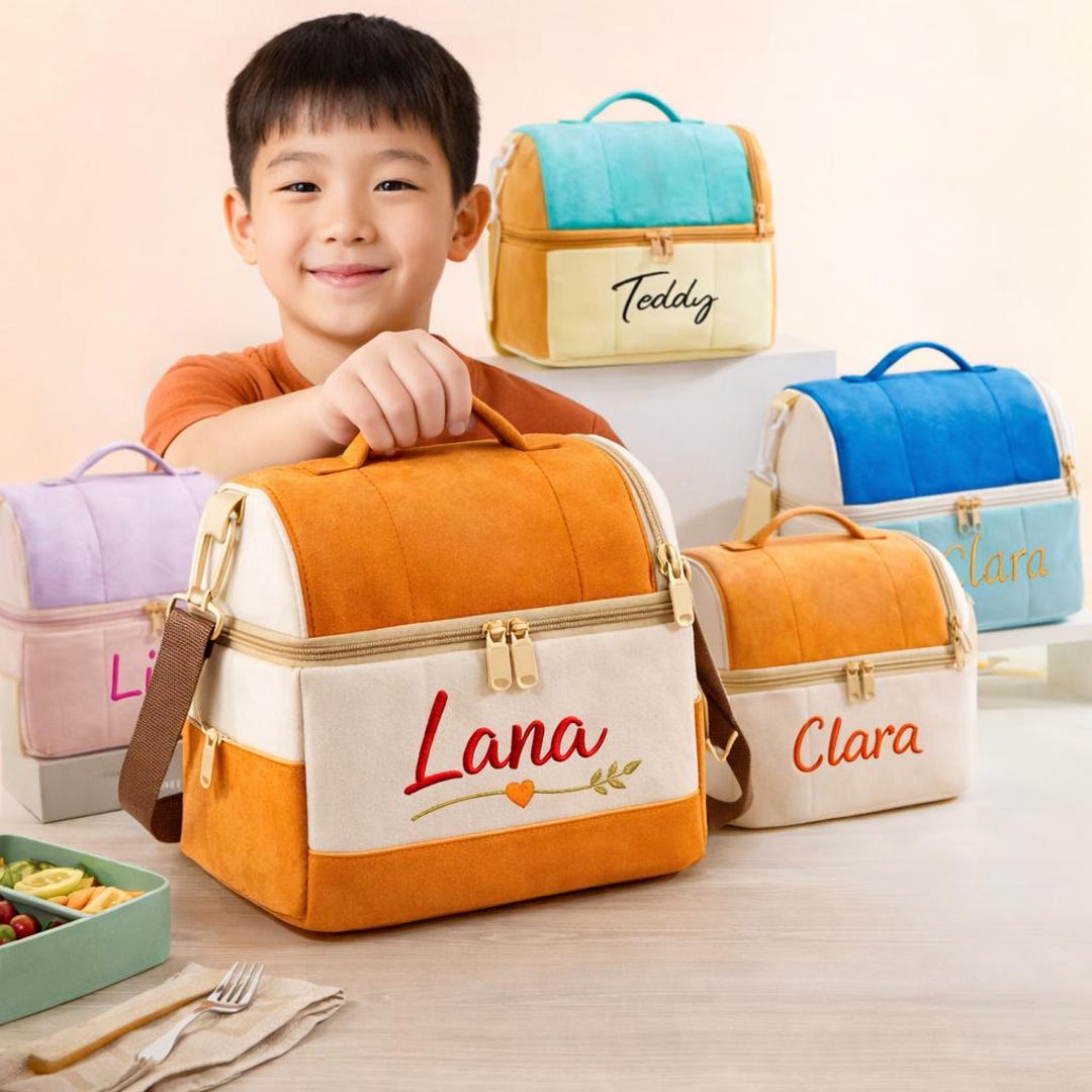 Personalized Lunch Bag | Double Layer Insulated Picnic Tote | Custom ...