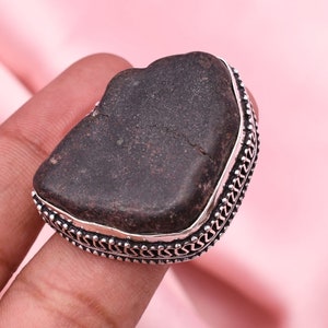 Sea Sediment Jasper Ring: Handmade Sterling Silver, Size 8