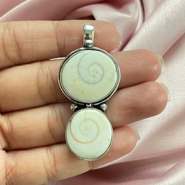 Shiva Eye Sterling Silver Pendant Necklace: Handmade Gemstone Jewelry