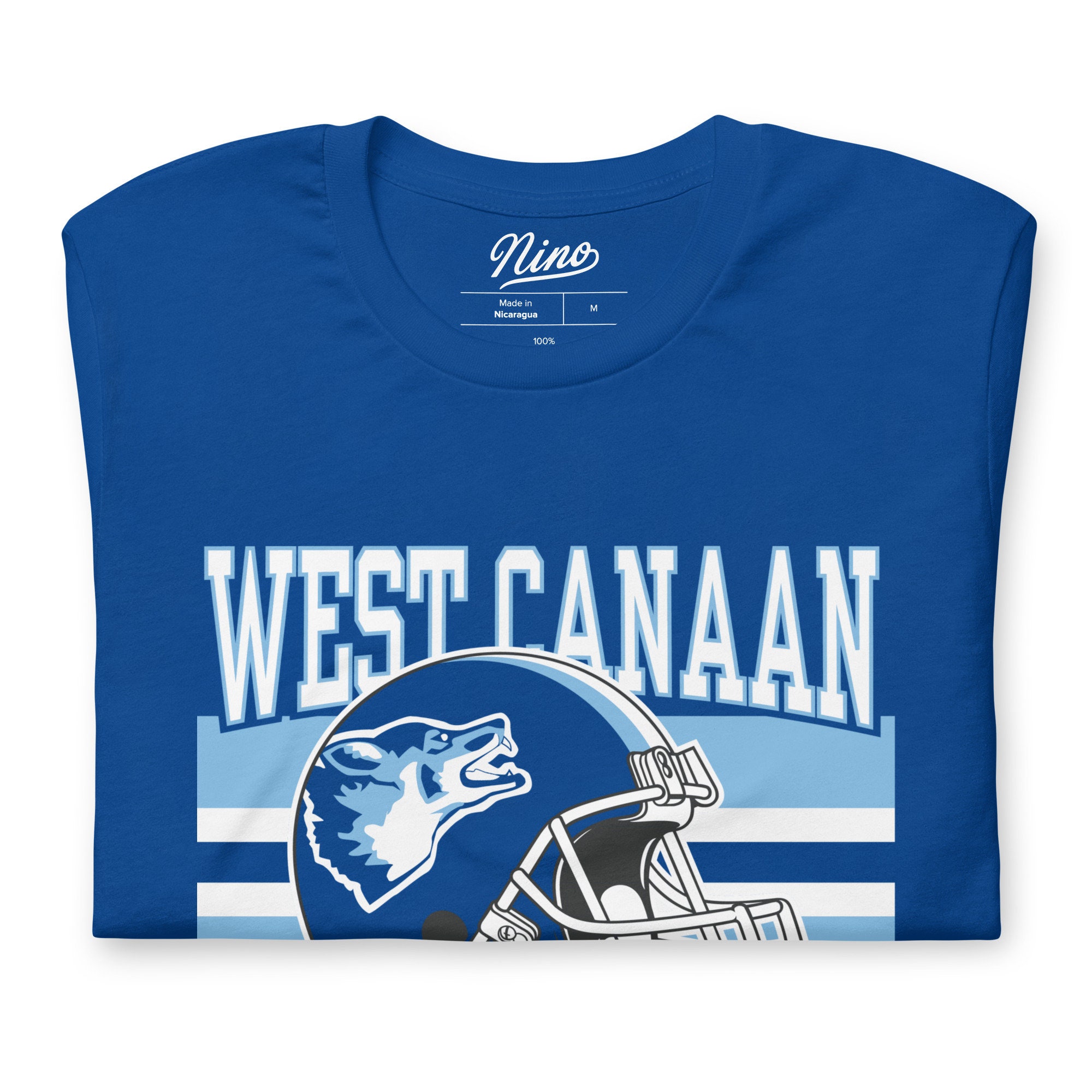 MyPartyShirt West Canaan Coyotes Logo T-Shirt Varsity Blues