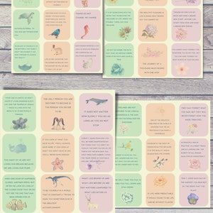 Cartões de citações inspiradoras, mensagens inspiradoras, cartões de atenção plena, ferramentas de terapia, cartões motivacionais, psicologia social, habilidades de enfrentamento,