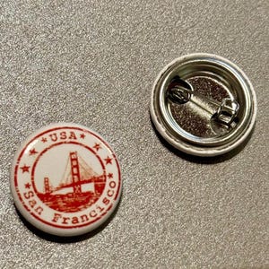 San Francisco Button Pin