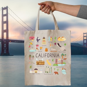 California Sights and Golden Gate Coloring Tote