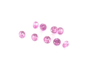 Simulated Pink Tourmaline Faceted Round 5mm