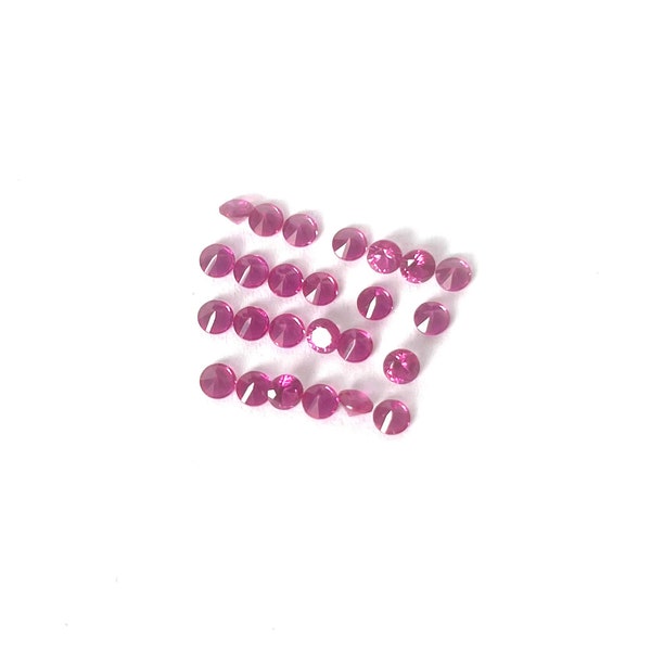 Imitation Ruby Faceted Round 2.5mm