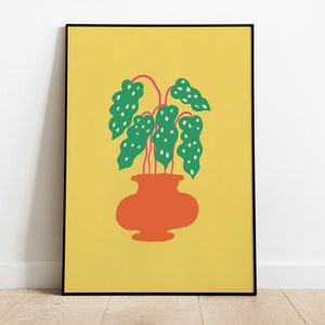 Abstraktes BlumenPoster | Bunte abstrakte Blumen Wandkunst | Digitaler Download Retro Wandkunst | Druckbares Poster
