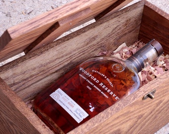 Whiskey Gift Box / Custom Engraved Bourbon Box / Personalized Gift Box