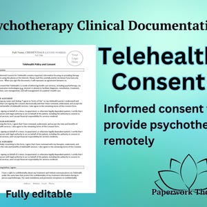 Telehealth Consent - Psychotherapy Clinical Documentation