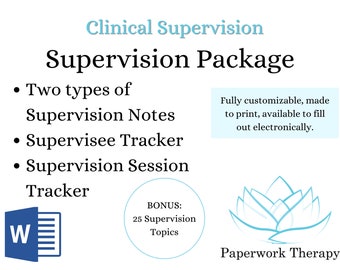Clinical Supervision Form Package