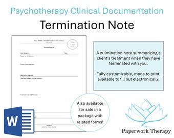 Therapy Form - Termination Note