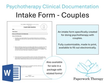 Therapy Form - Intake Form (Couples)
