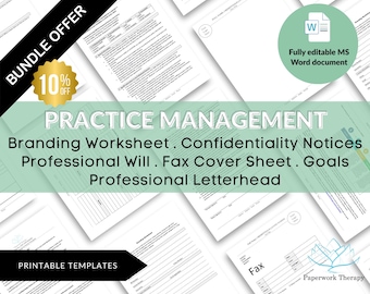 Psychotherapy Private Practice Management Forms