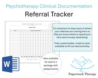 Private Practice Management - Referral Tracker