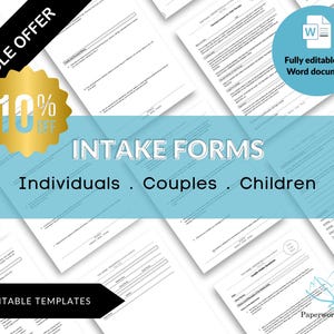 Intake Forms - Psychotherapy Practice Forms