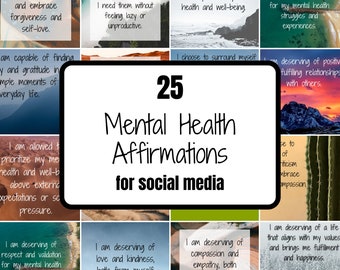 25 Mental Health Affirmations for Social Media (Series 3)