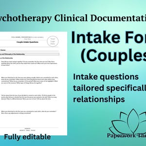 Formularz wstępny (pary) - dokumentacja kliniczna psychoterapii