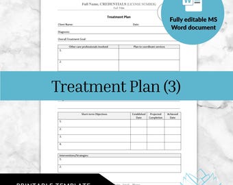 Treatment Plan 3 - Psychotherapy Clinical Documentation